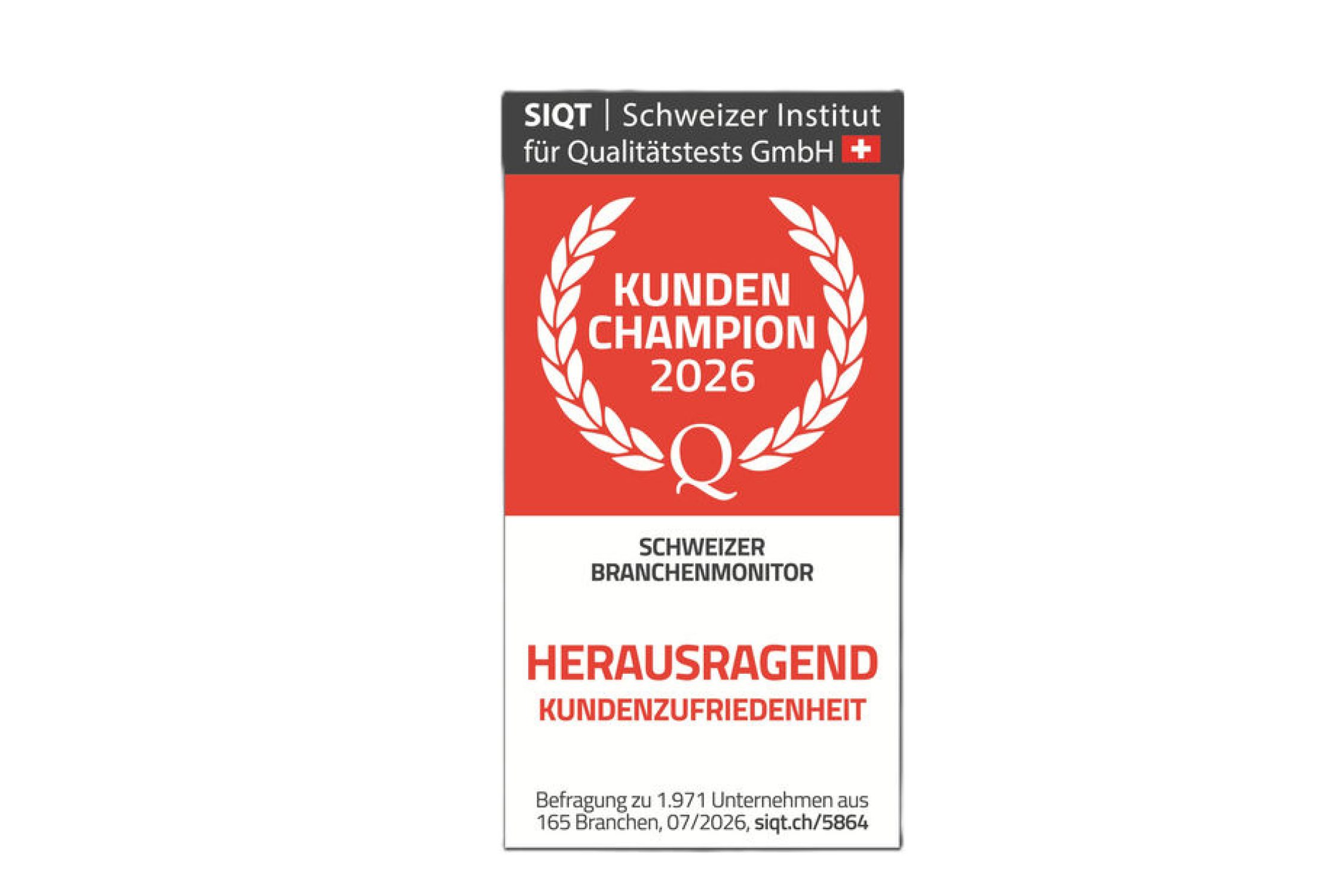 Auszeichnung Kunden Champion 2026